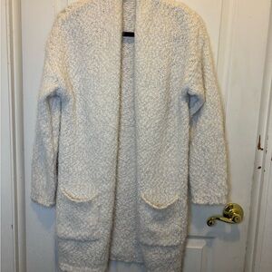 Altar'd State Soft Chunky Cream Bouclé Open Cardigan